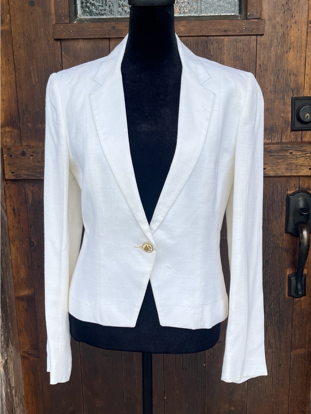 WOMEN size 6 EMILY white jacket blazer vintage 2451